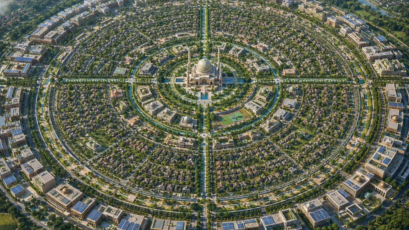 Aerial masterplan visual of Kampung Sakinah